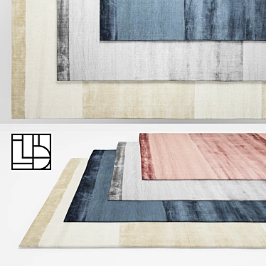 Silva Rugs Collection: Ivory, Navy, Rouge, Stone 3D model image 1 