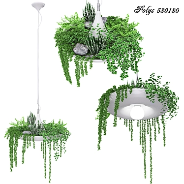 Babylon Plantable Lamp: Greenery-Inspired Lighting 3D model image 1 