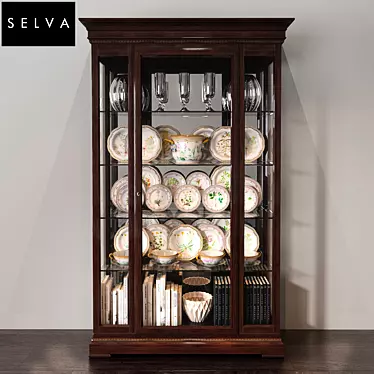 Italian Selva Vetrinetta Art.7747: Elegant Display Cabinet 3D model image 1 