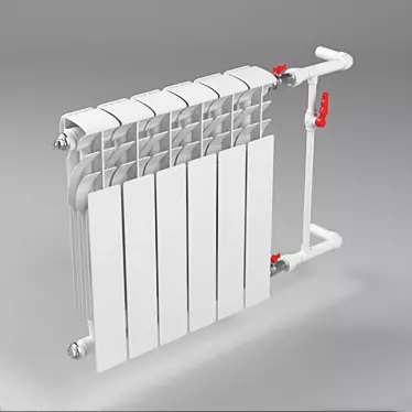 Efficient Bimetal Radiator 3D model image 1 