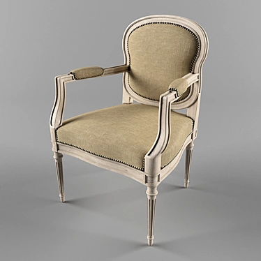 Robert Arm Chair: Stylish and Sturdy Armchair 3D model image 1 