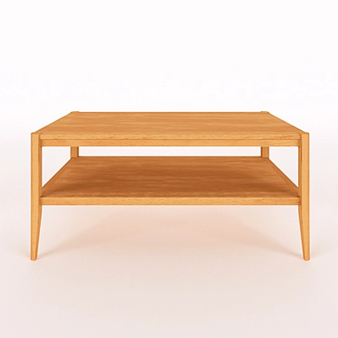 Compact Oak Coffee Table 3D model image 1 