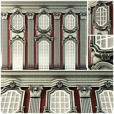 Classic Elegance: Building Facade 3D model image 1 