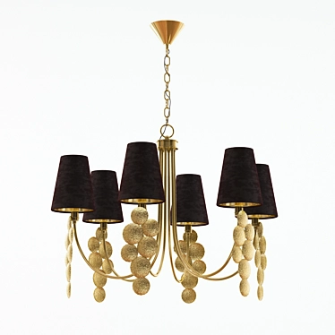 Lumi Ethnic Chandelier: Exquisite Illumination 3D model image 1 