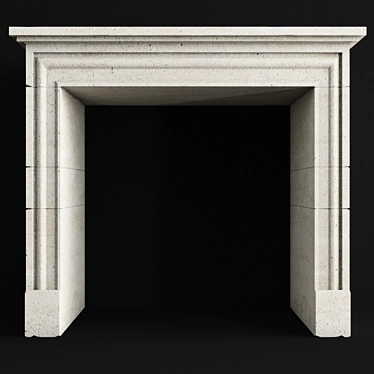 Vintage Stone Fireplace 137 3D model image 1 