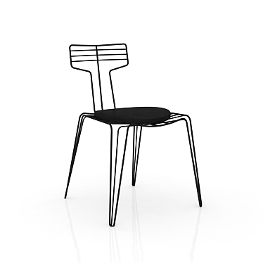 Sleek Wire Chair: Tom Dixon 3D model image 1 