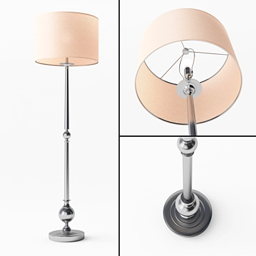  Vintage-inspired Candlestick Floor Lamp 3D model image 1 