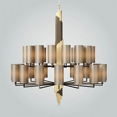 Officina Luce "SHINE" Chandelier 3D model image 1 