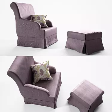 Elegant Dover Armchair 3D model image 1 