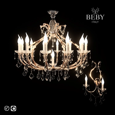 Elegant Bebyitaly Novecento Lighting 3D model image 1 