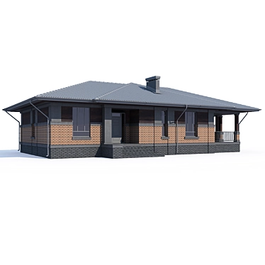 Modern Private House Design 3D model image 1 