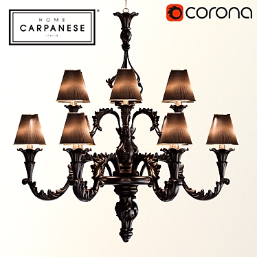 Elegant Carpanese Chandelier & Sconces 3D model image 1 