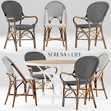 Serena and Lily Table Set 3D model image 1 