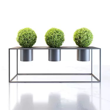 Elegant Riviera Plant Stands: Stunning Metal Pots for Home and Office 3D model image 1 