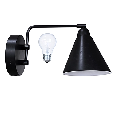 Title: House Doctor Wall Lamp Black-White Small 3D model image 1 