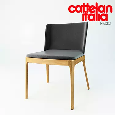 Cattelan Italia Magda Chair: Armrest-Free Elegance 3D model image 1 