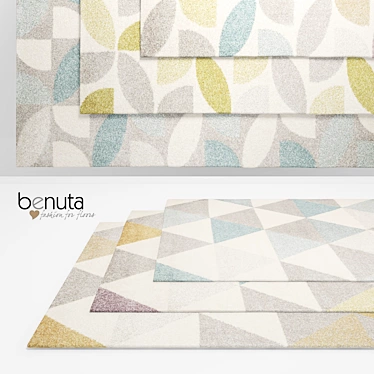 Benuta Pastel Geomet and Mosaik Rugs 3D model image 1 