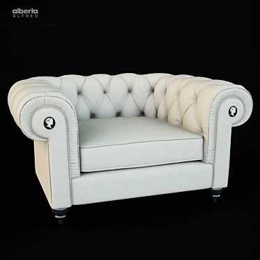 Alberta Alfred: Modern Chesterfield Armchair 3D model image 1 