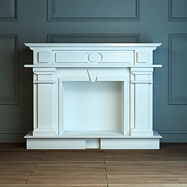 Elegant Fire Feature, Decorative Fireplace 3D model image 1 