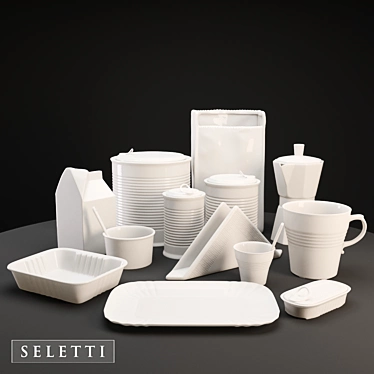 Seletti Porcelain Dish Set 3D model image 1 