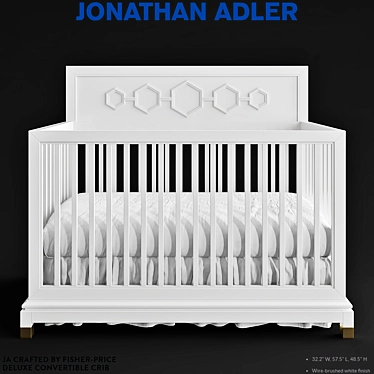 Adler-Fisher Deluxe Convertible Crib 3D model image 1 