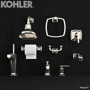 Elegant KOHLER MARGAUX Faucets 3D model image 1 