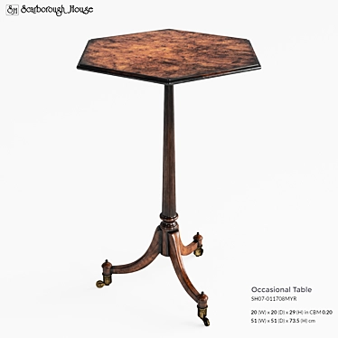 Elegant Scarborough House Occasional Table 3D model image 1 