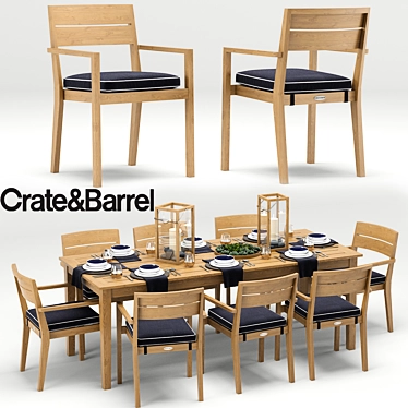 Regatta Blissful Dining Set 3D model image 1 