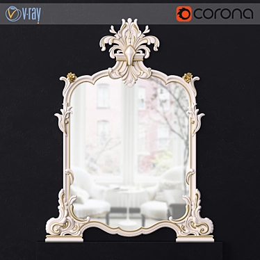 Classic Larissa Mirror by Silik 3D model image 1 