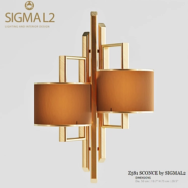 Sophisticated SIGMA L2 Sconce 3D model image 1 