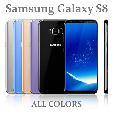 Samsung Galaxy S8 ALL colors: Exquisite & Powerful 3D model image 1 