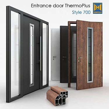 Hormann S700 Entrance Door: Accurate 3D Model 3D model image 1 