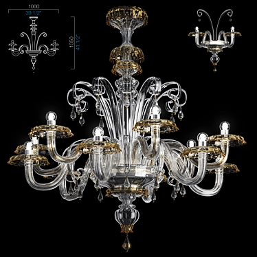 Elegant Barovier&Toso Lighting 3D model image 1 