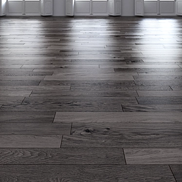 Natural Oak Dark Wood Floor 3D model image 1 