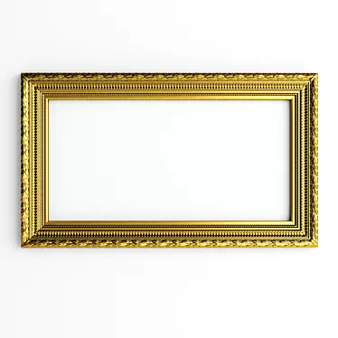 Elegant Carved Mirror Frame 3D model image 1 