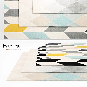 Stylish Benuta Rugs in Multicolor! 3D model image 1 