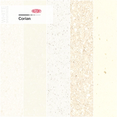 Dupont Corian White Countertops: High-Resolution Stone Textures 3D model image 1 