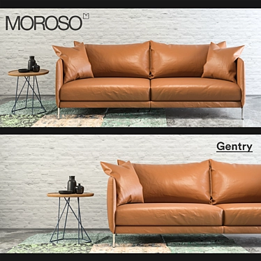 Elegant Gentry Sofa Set 3D model image 1 