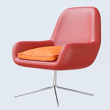 Elegant Leather Armchair 3D model image 1 