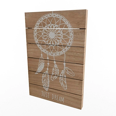 Wooden Decor Panel 3D model image 1 