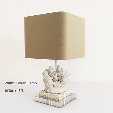 White &quot;Coral&quot; Lamp