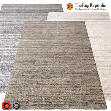 Tenes Handwoven Wool Carpet: Elegant, Durable, Stylish 3D model image 1 