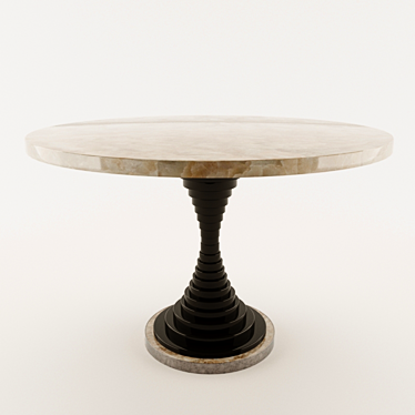 Elegant Spiral Dining Table 3D model image 1 