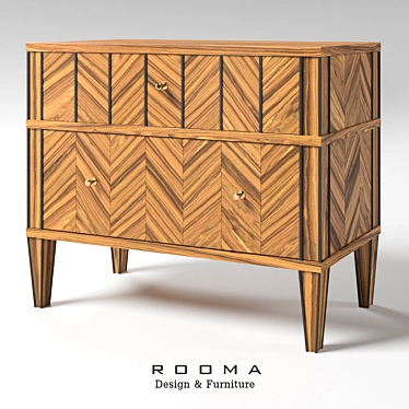 Elegant Louvre Rooma Console 3D model image 1 