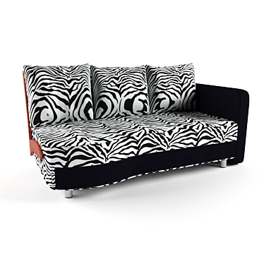 Zebra Print Sofa 3D model image 1 