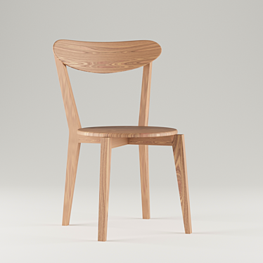 JYSK Style Wooden Dining Chair 3D model image 1 