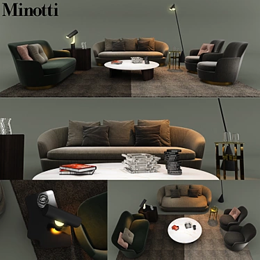 Luxurious Minotti 2017 Set 3D model image 1 