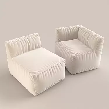 Sleek Comfort Frameless Armchair 3D model image 1 