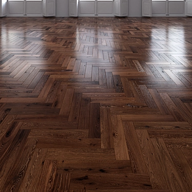 Elite Oak Herringbone Parquet 3D model image 1 