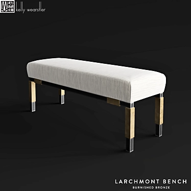 Modern Elegance: Kelli Wearstler Larchmont Bench 3D model image 1 